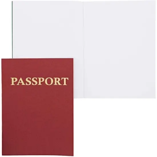 Juvale 24 Pack Blank Passport Notebook for Kids, 4.1 x 5.6 Inches, For Pretend Play, Travel Journal & Classroom Activities image {1}