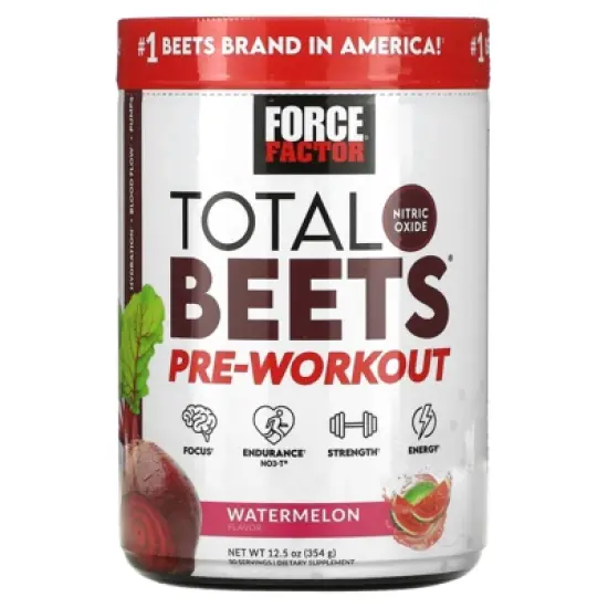 Force Factor Total Beets&reg;, Pre-Workout, Watermelon, 12.5 oz (354 g) image {4}