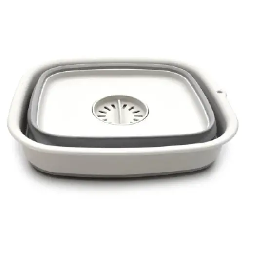 SAMMART 9.1L (2.4Gallon) Collapsible Dishpan with Draining Plug image {7}