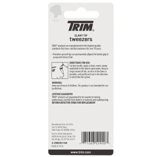 Trim Slant Tip Textured Grip Tweezers image {1}