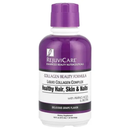Rejuvicare Collagen Beauty Formula, Liquid Collagen Complex, Grape, 16 fl oz (473 ml) image {3}