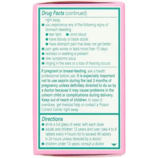 Bayer Aspirin 81mg Low-Dose Chewable Tablets Cherry, 36 Ct image {3}