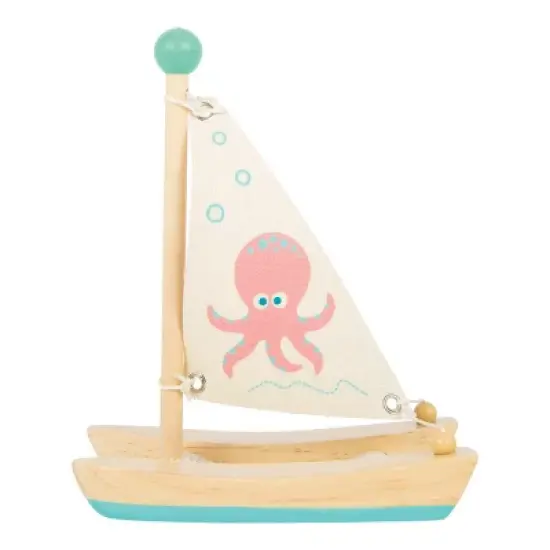 Small Foot Octopus Catamaran Wooden Water Toy image {3}