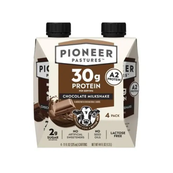 Pioneer Pastures High Protein Nutritional Milkshake - Chocolate - 44 fl oz/4pk image {8}