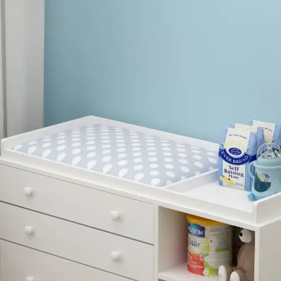Famapy White Changing Table With 2 Shelves and 5 Storage Drawers image {7}