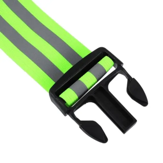 Unique Bargains High Visibility Safety Reflective Belt Running Gear Green Orange 2 Pcs image {5}