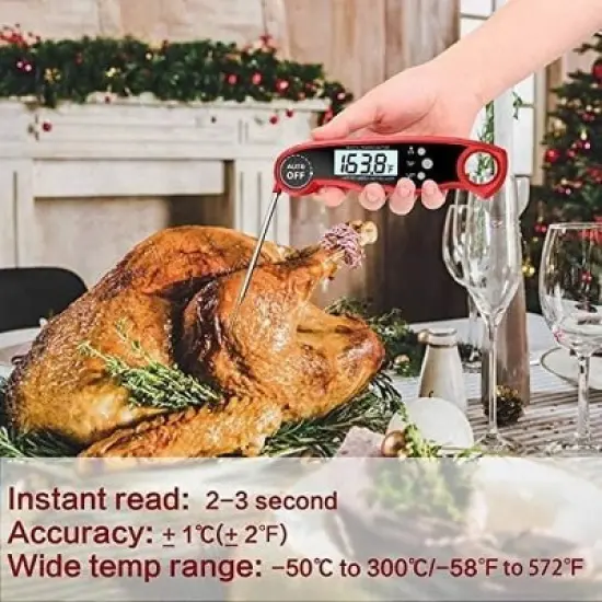 WOPET Cooking Thermometer with Dual Probes Meat Thermometer Digital Instant Read Kitchen Food Thermometer image {4}
