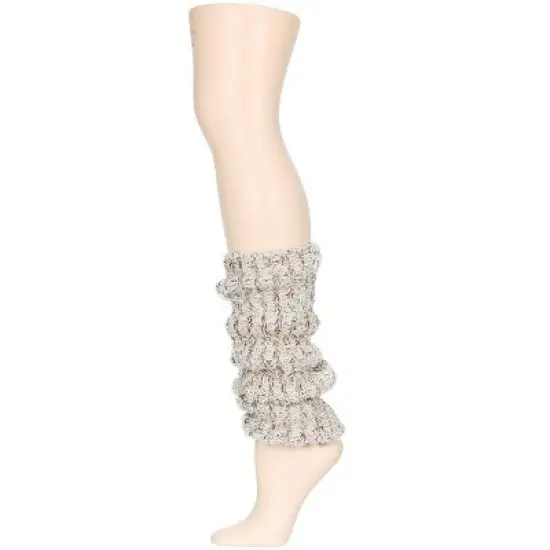 Memoi Women's Ursula Ultimate Metallic Mix Knit Legwarmer image {3}