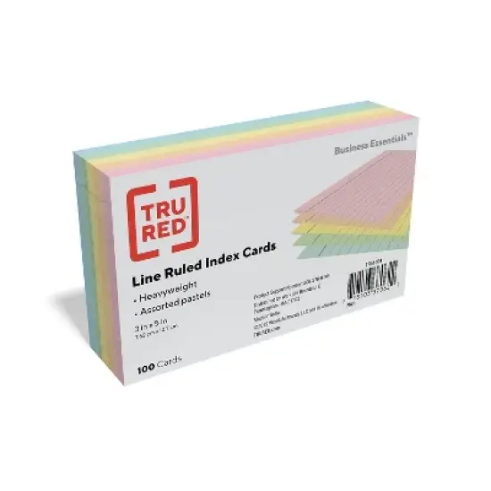 Oxford Extreme Index Cards 3 x 5 Vivid Assorted 100/Pack 04736 image {2}