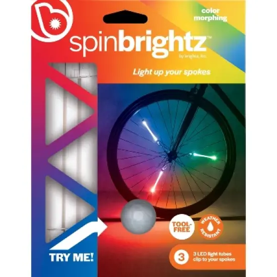 Brightz Spin Morphing Bicycle Spoke Tubes LED Light: Silicone & ABS Material, 20-Hour Battery image {10}