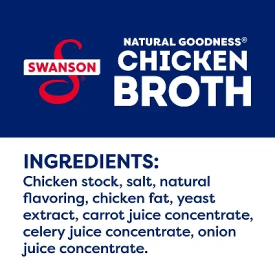 Swanson Natural Goodness Gluten Free 33% Less Sodium Chicken Broth - 32oz image {3}