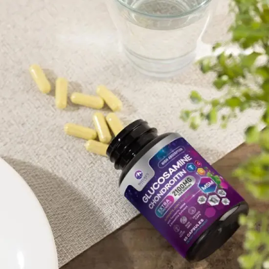 Glucosamine with Chondroitin Turmeric MSM, Triple Strength Joint Support 2100mg - 60 By Nature's Peak image {7}