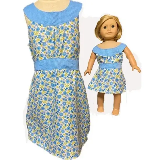 Doll Clothes Superstore Matching Girl And Doll Flower Sundress Size 12 image {2}
