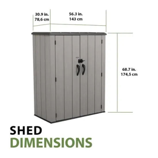 Lifetime Vertical Storage Shed, 53 Cubic Feet (60300U) image {9}