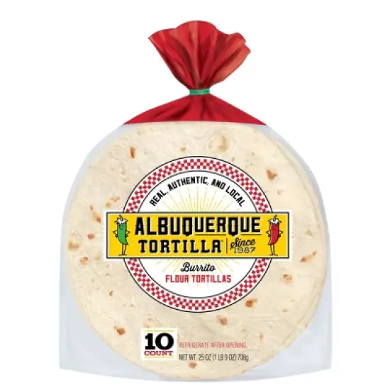 Albuquerque Burrito Size Flour Tortillas - 25oz/10ct image {4}
