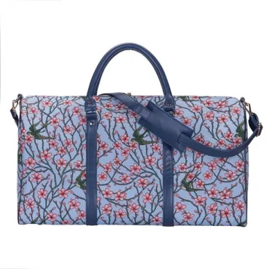 Signare USA Licensed Almond Blossom And Swallow Blue Big Holdall/Duffel Bag image {3}
