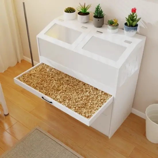 FUFU&GAGA Multifunctional Small Pet Habitat Cabinet Hamster Cage Terrarium image {7}