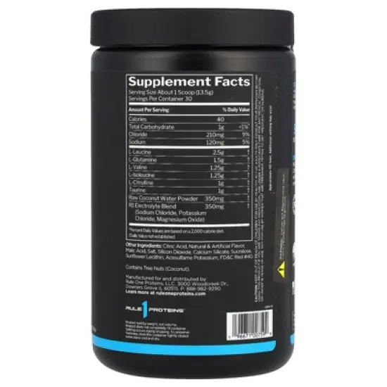 Rule One Proteins Active BCAA, Watermelon, 14.29 oz (405 g) image {1}