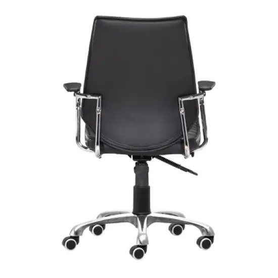 Modern Low Back Adjustable Office Chair Black - ZM Home image {3}