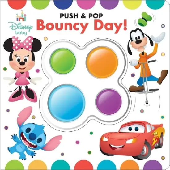 Disney Baby: Bouncy Day! Push & Pop - by  Pi Kids (Board Book) image {6}