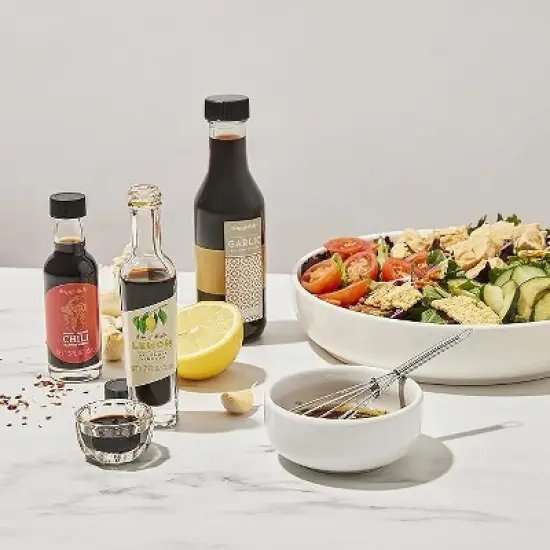 Thoughtfully Gourmet, Balsamic Vinegar Gift Set, Flavors Include Fig, Chili, Garlic and More, IGP Certified, Crafted in Modena, Italy, Set of 6 image {4}