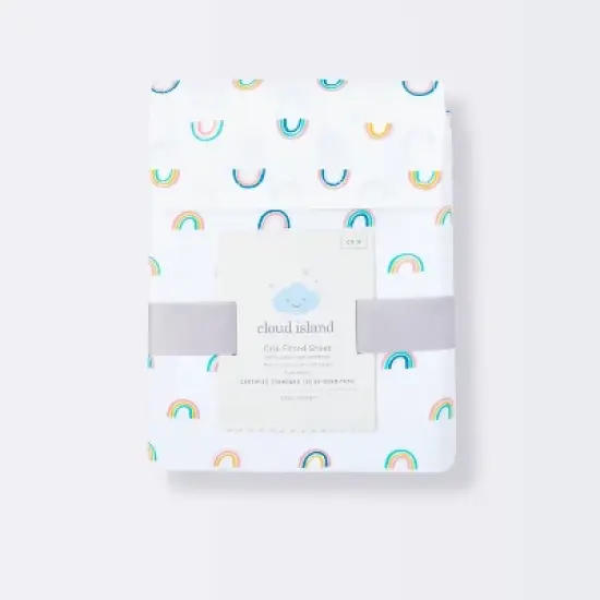 Fitted Crib Sheet Rainbows - Cloud Island&trade; image {4}