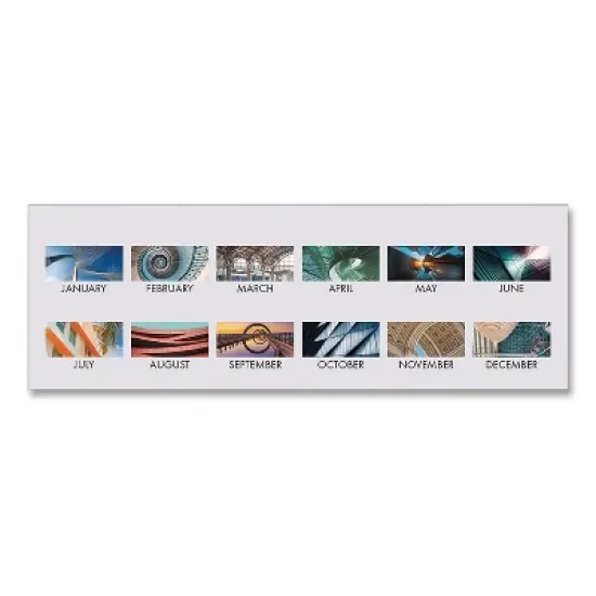 House of Doolittle 100% Recycled Abstract Architecture Photos Wall Calendar 12-Month January 2026 to December 2026 White Sheets 14 x 11 image {2}