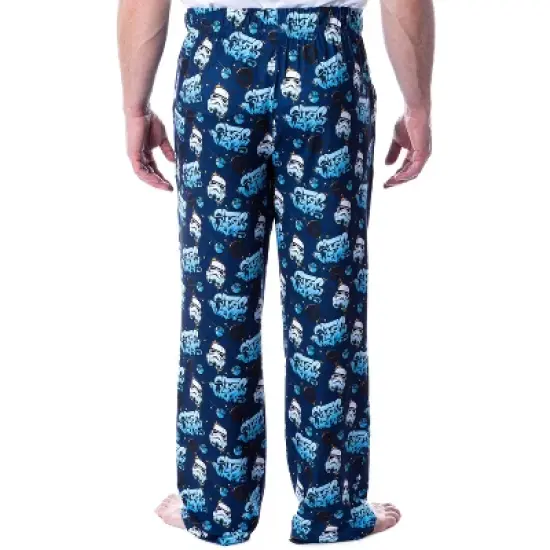 Star Wars Stormtrooper Mens' Graffiti Allover Loungewear Pajama Pants Blue image {2}