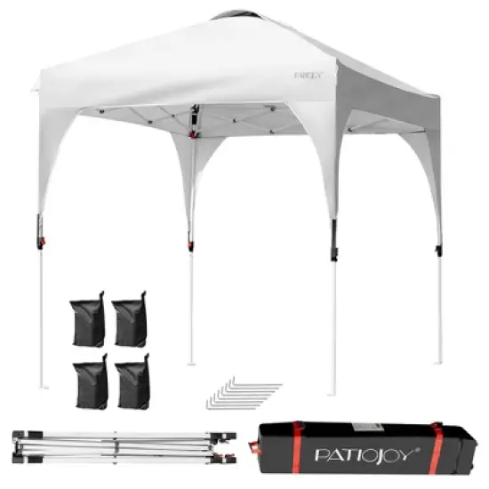 Costway 6.6x6.6 FT Pop up Canopy Tent Shelter Height Adjustable w/ Roller Bag image {11}