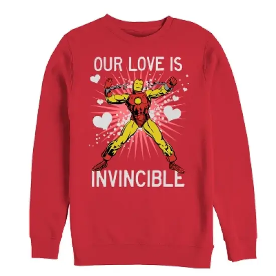 Men's Marvel Valentine Iron Man Invincible Love Sweatshirt image {2}