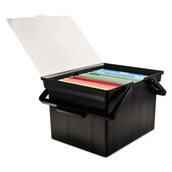 Advantus Companion Portable File, Letter/Legal Files, 17" x 14" x 11", Black image {6}