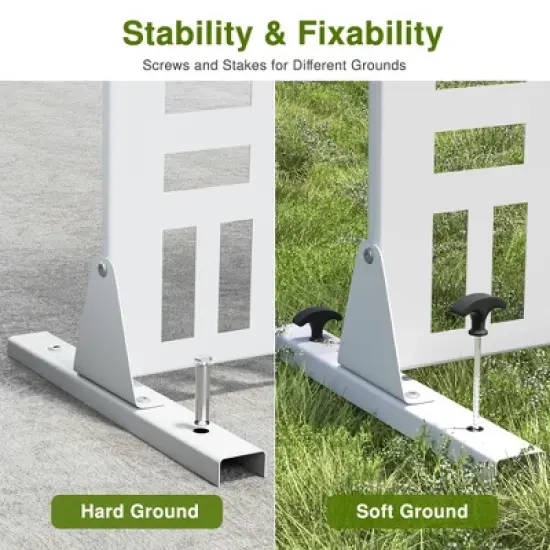 1-Piece 46.8 In. W x 71.37 In. H Brown Outdoor Metal Screen Decorative Art Panel,Outdoor Garden Screen image {3}