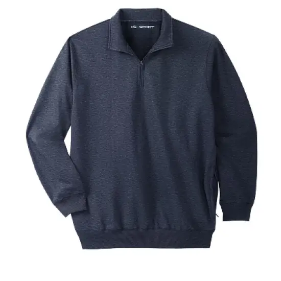 KingSize Men's Big & Tall Quarter Zip-Front Wicking Fleece Jacket by KS Sport image {3}