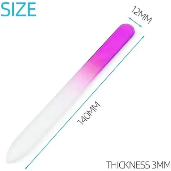 Kitcheniva Double-Sided Glass Nail File Set 6 Pcs image {1}