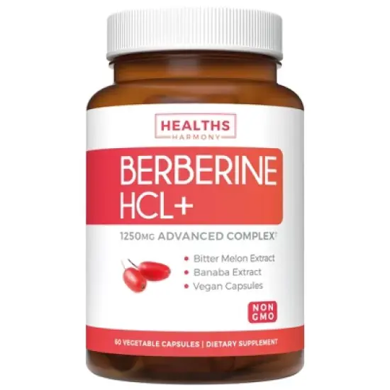 Berberine HCL Plus Capsules, Blood Sugar Support Supplement & AMPK Metabolic Activator, Health's Harmony, 60 or 120ct image {5}
