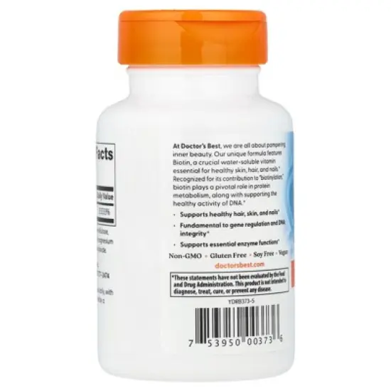 Doctor's Best Biotin, 10,000 mcg, 120 Veggie Caps image {2}