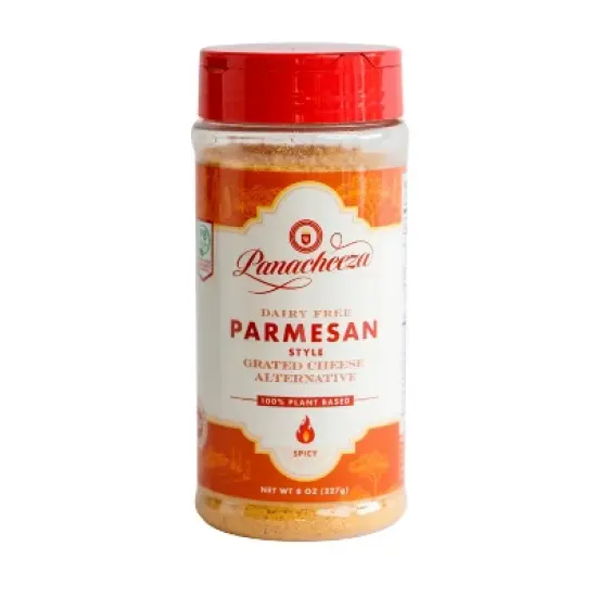 Panacheeza Hot & Spicy Plant Based Parmesan 8oz Shaker image {4}