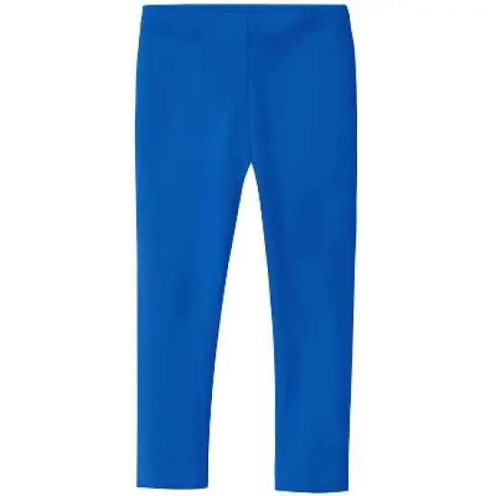 City Threads Girls 100% Cotton Leggings - USA-Made, Soft, Breathable & Sensory Friendly for Kids/Toddlers, Crayon Blue - 6Y image {2}