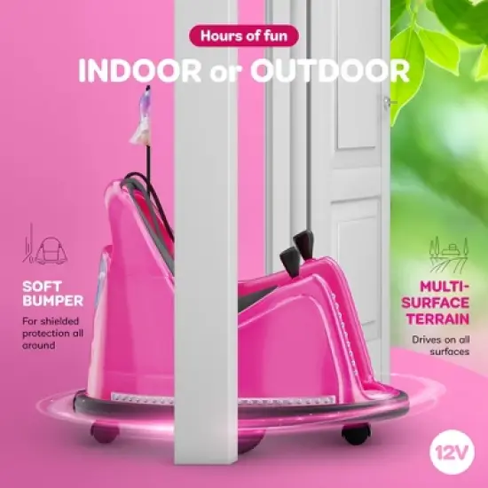 Bumper Buddy Electric Rechargeable Bumper Car for Kids &ndash; 360&deg; Spin, Multi-Color Lights, Music, and Remote Controll image {3}