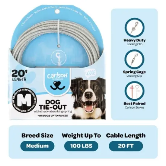 Carlson Tie Out Dog Leash - 30' image {2}