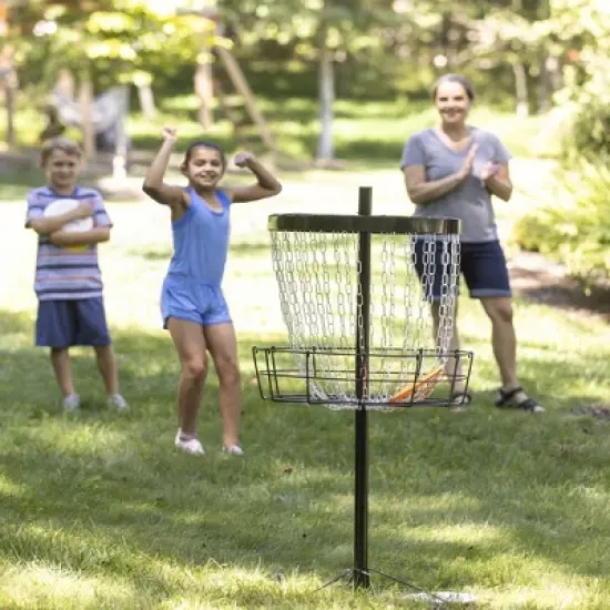 HearthSong Disc Golf Game Set with Basket and Six Discs image {11}