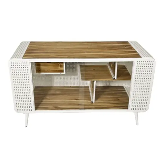 DSVIMOY Spacious Cat House with Glass for Living Room, Hallway, Study and Other Space, White, 55.12"*22.83"*29.92" image {5}