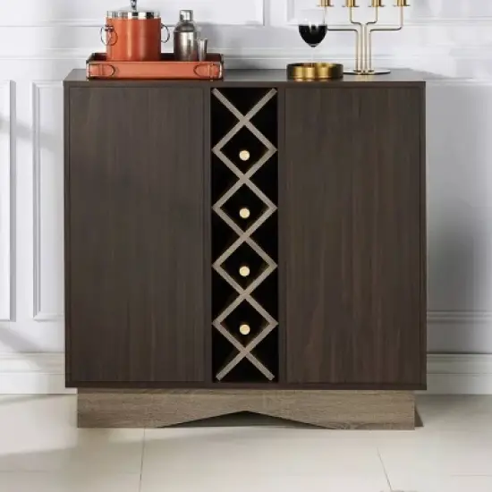 Cespi 16 Bottle Wine Cabinet Wenge - miBasics image {1}