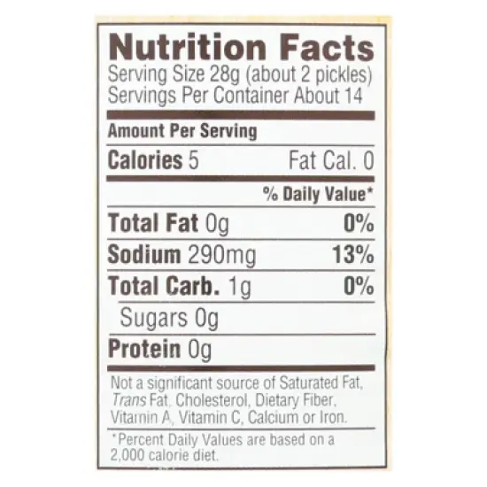 Woodstock Foods Organic Kosher Baby Dill Pickles - Case of 6/24 oz image {5}