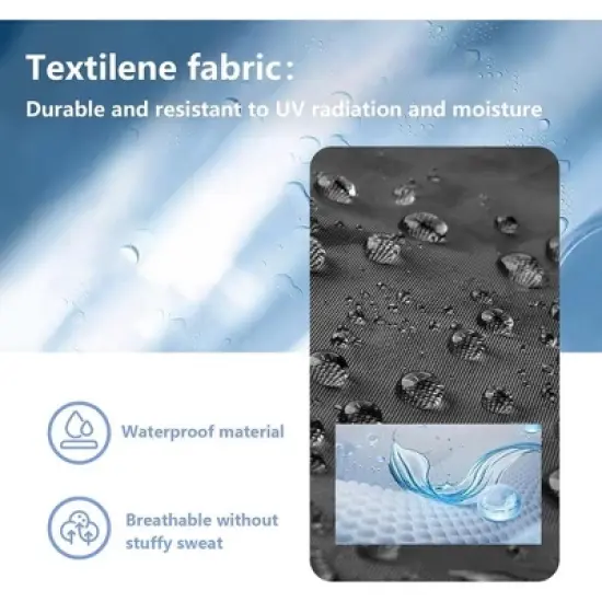 S-shaped Aluminum Recliner Set (2 pieces), 400 Pounds Load-bearing, Textilene Fabric, Waterproof and Breathable, for Outdoor Leisure,Gray image {2}