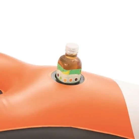 Bestway Hydro-Force Inflatable Rapid Rider 4 Person Lounger and Rapid Rider Double Water Tube Floats with Backrests and Cupholders, (2 Pack) image {4}