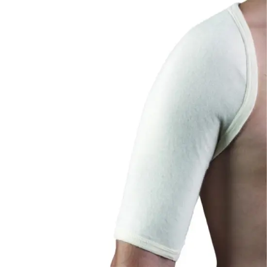 OTC Shoulder Warmer, Angora, Arthritis Relief, White image {1}