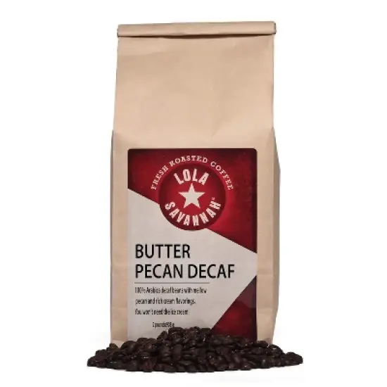 Lola Savannah Butter Pecan Whole Bean Decaf Coffee - 32oz image {9}