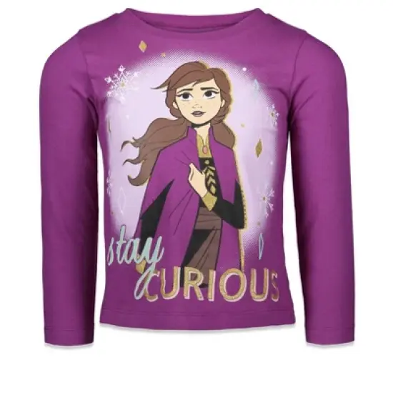 Disney Frozen Elsa Princess Anna Girls 3 Pack Graphic T-Shirts Toddler image {6}