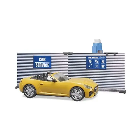 Bruder Bworld Car Service Repair Shop Set image {1}